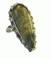 11027: Silver Setting gold,yellow,brown jasper rings