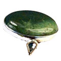 11032: green moss agate  american-southwest rings