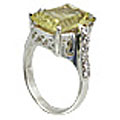 Design 11046: green lemon quartz engagement rings