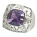 Design 11050: purple amethyst gothic-medieval rings