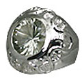 Design 11054: green green amethyst brides-maids rings