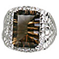 Design 11059: brown smoky quartz engagement rings