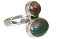 Design 11466: Green, Red bloodstone rings