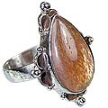 Design 11948: brown sunstone american-southwest rings