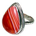Design 11990: red,multi-color onyx american-southwest rings