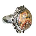 Design 12009: brown,multi-color jasper american-southwest rings