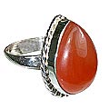 Design 12027: orange carnelian american-southwest rings