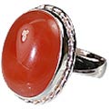 12030: Silver Setting red carnelian american-southwest rings