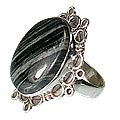 Design 12041: black,gray jasper classic  rings
