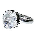 12062: Silver Setting White,Blue crystal  estate rings