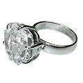 Design 12063: white crystal estate rings