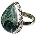 Design 12069: green,multi-color jasper american-southwest rings