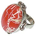 Design 12110: orange mookite american-southwest rings