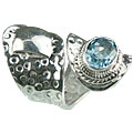 Design 12149: blue blue topaz adjustable rings