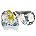 Design 12150: yellow lemon quartz spoon rings