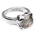 12207: Silver Setting gray rotile rings