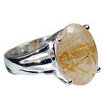 12223: Silver Setting white rotile rings