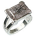 Design 12236: gray rotile art-deco, contemporary, mens, solitaire rings