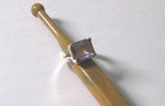 Design 12238: green green amethyst art-deco rings