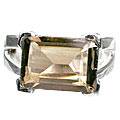 Design 12239: brown smoky quartz art-deco rings