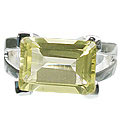Design 12240: yellow lemon quartz art-deco, contemporary, mens, solitaire rings