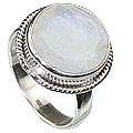 Design 12272: white moonstone mens rings