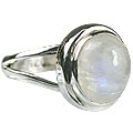 Design 12278: white moonstone contemporary rings