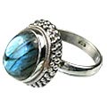 Design 12279: blue,gray labradorite rings