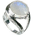 Design 12284: white moonstone solitaire rings