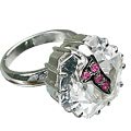 Design 12435: pink,white crystal engagement rings