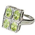 Design 12440: green peridot mens rings