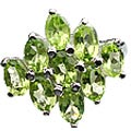 12442: green peridot  engagement rings