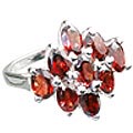 12443: red garnet  engagement rings