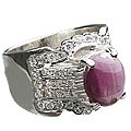 Design 12453: pink,white ruby engagement, estate, mens rings