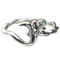 Design 12875: blue,white blue topaz ohm rings