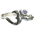 Design 12876: purple,white iolite ohm, religious rings