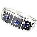 13057: silver setting blue sapphire  engagement rings