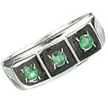 Design 13058: green emerald engagement rings
