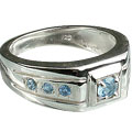 Design 13088: blue blue topaz brides-maids rings