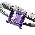 13094: silver setting purple amethyst engagement rings