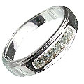 13135: silver setting white white topaz engagement rings
