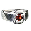 Design 13138: red garnet contemporary rings
