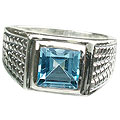 Design 13144: blue blue topaz art-deco, engagement, mens rings