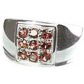 Design 13231: red garnet mens rings