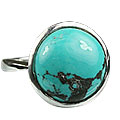 13243: silver setting green turquoise rings