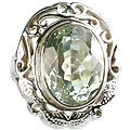 Design 13348: green green amethyst vintage rings