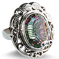 gemstone in silver
