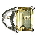 13593: Silver Setting yellow citrine rings