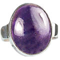 13643: Silver Setting purple amethyst rings