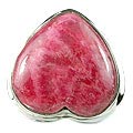 Design 13686: pink rhodocrosite heart rings